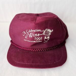 Vintage Burgundy A Celebration of Wine 1991 Hat